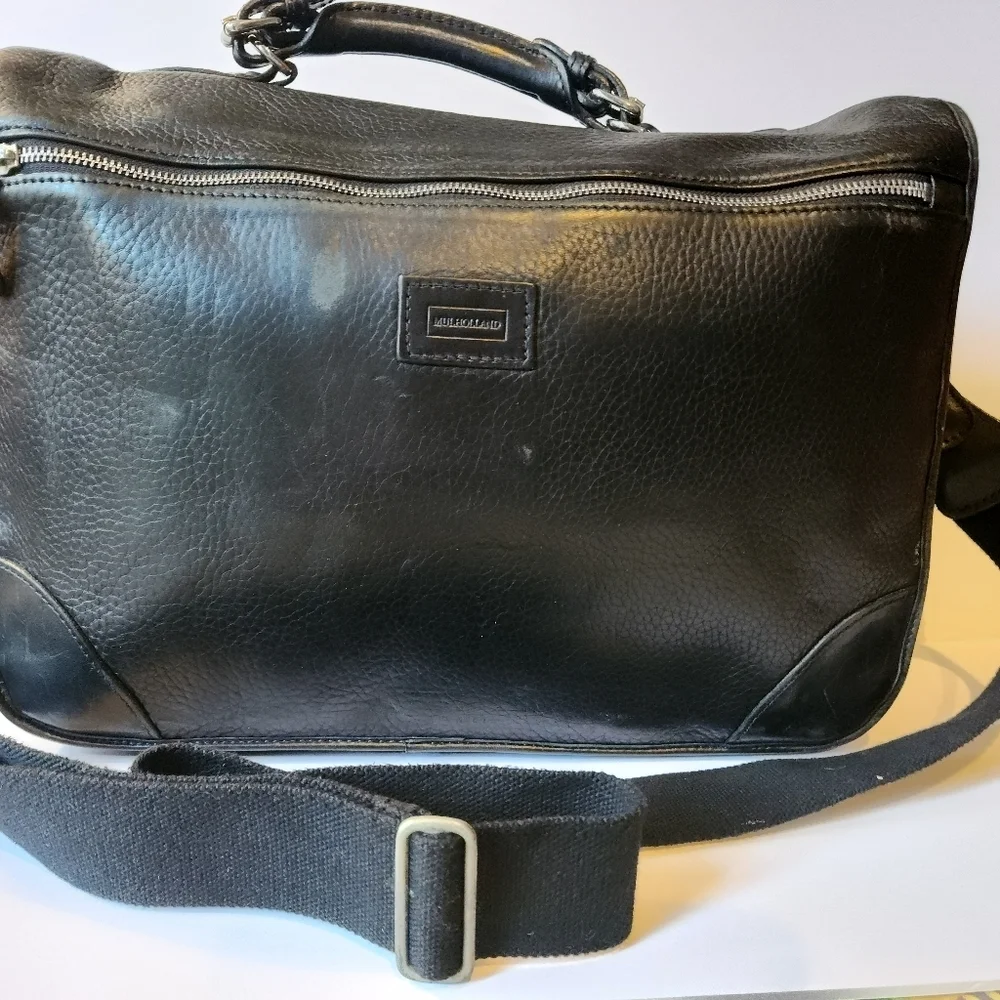 Vintage MULHOLLAND Black Leather Briefcase THE CHALICE 2007 - Picture 3 of 16